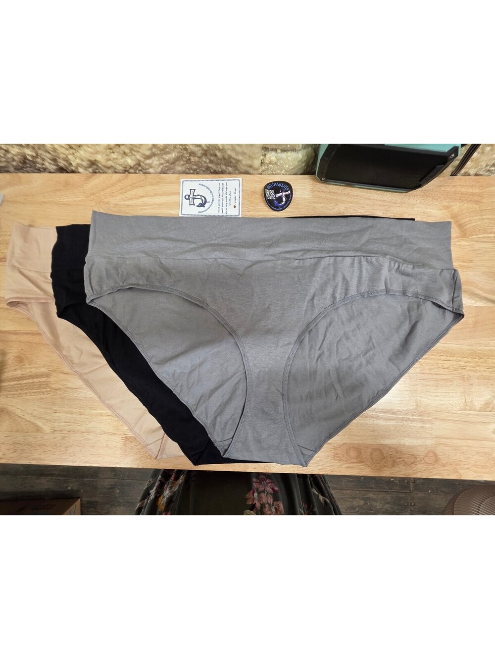 MOTHERHOOD MATERNITY FOLDOVER & BIKINI PANTIES 3‑PACK SIZE 3X